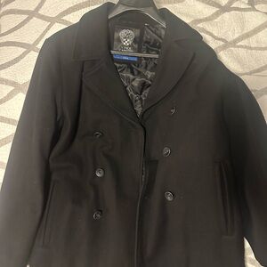 Vince camuto Double-Breasted black Peacoat, men’s size medium